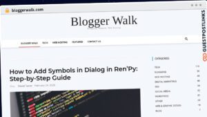 Publish Guest Post on bloggerwalk.com
