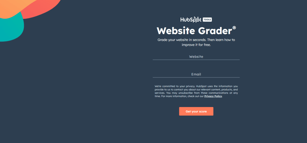 HubSpot’s Website Grader