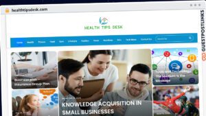 Publish Guest Post on healthtipsdesk.com