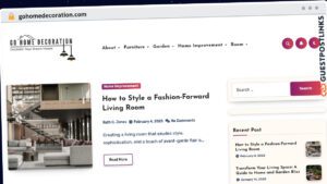 Publish Guest Post on gohomedecoration.com