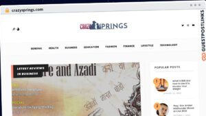 Publish Guest Post on crazysprings.com
