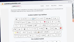 Publish Guest Post on aestheticsymbolslist.com