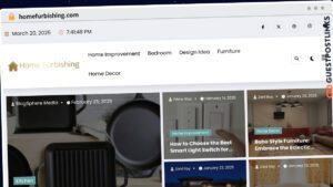 Publish Guest Post on homefurbishing.com