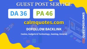 Buy Guest Post on calmquotes.com