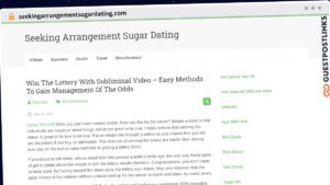 Publish Guest Post on seekingarrangementsugardating.com