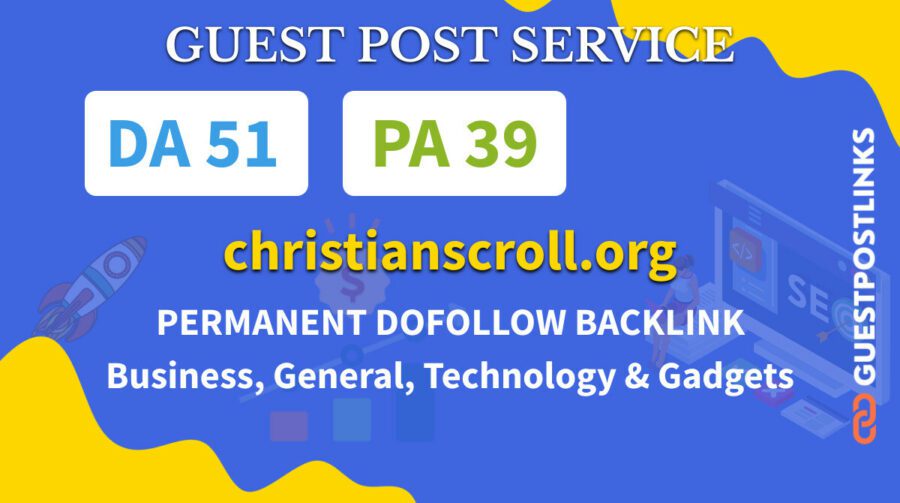Buy Guest Post on christianscroll.org