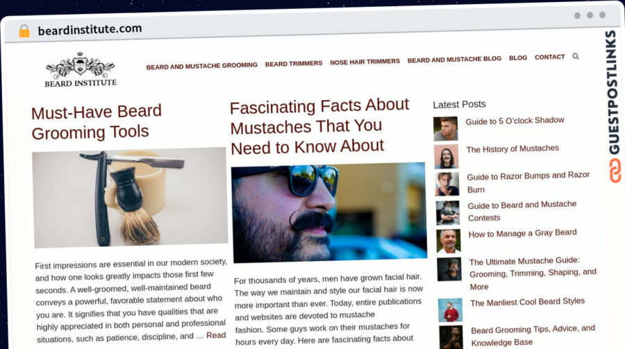 Publish Guest Post on beardinstitute.com