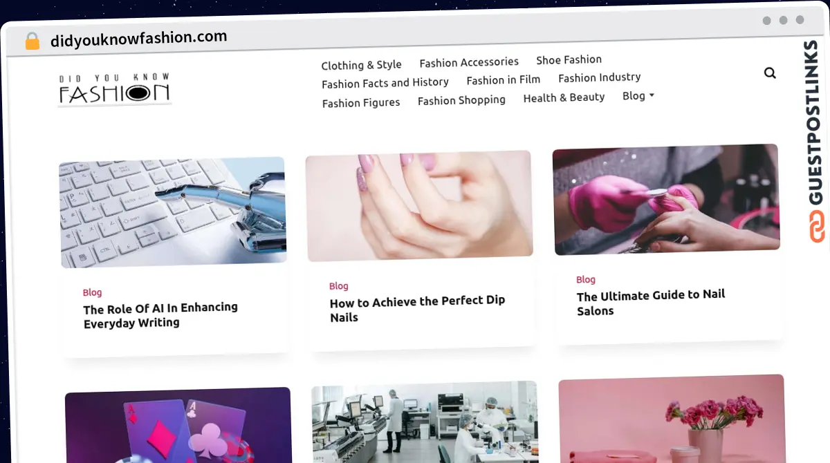 Publish Guest Post on didyouknowfashion.com