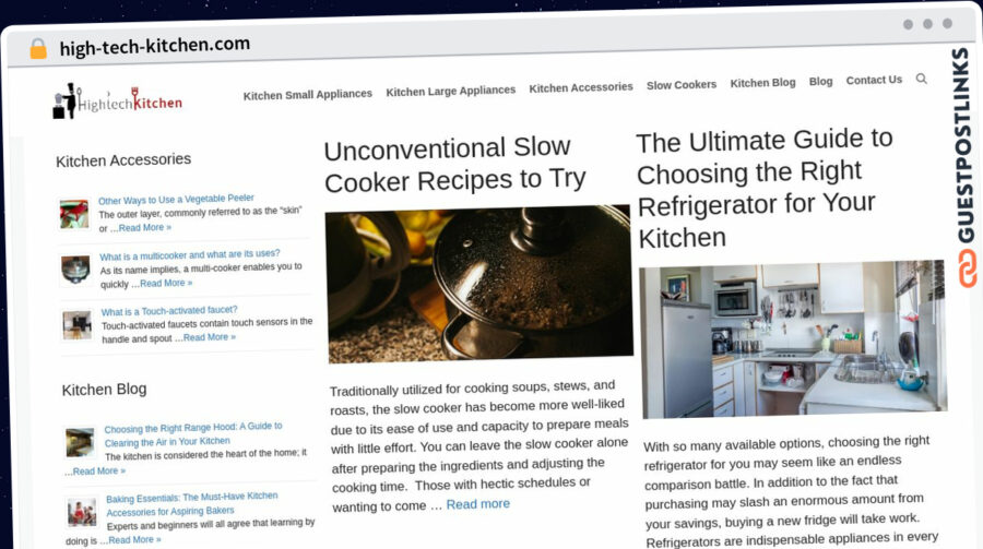 Publish Guest Post on high-tech-kitchen.com