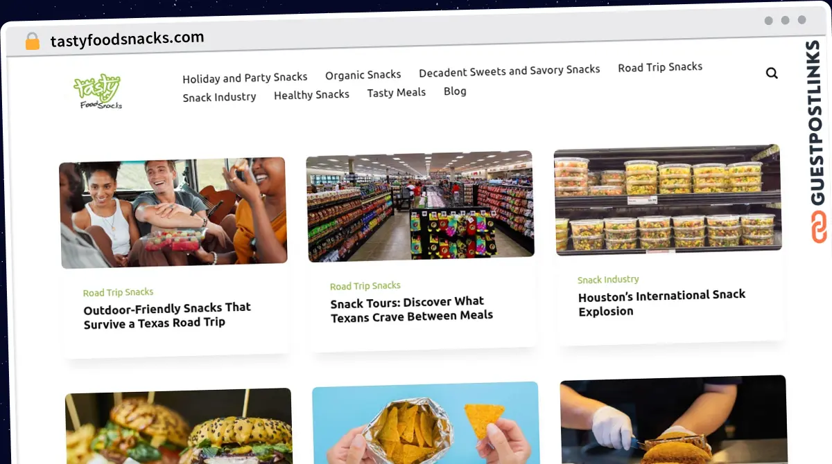 Publish Guest Post on tastyfoodsnacks.com