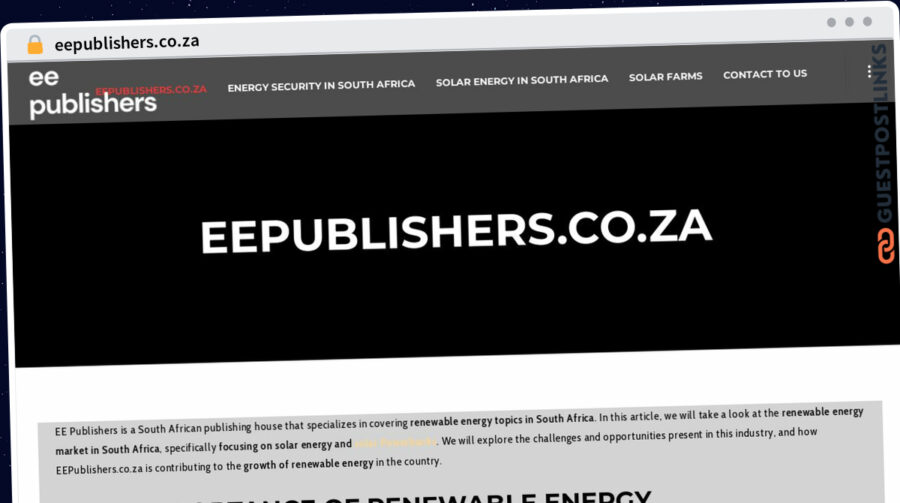 Publish Guest Post on eepublishers.co.za