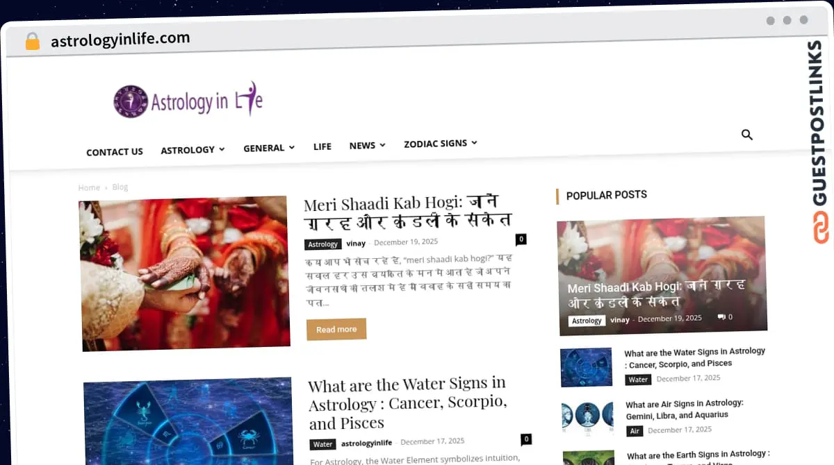 Publish Guest Post on astrologyinlife.com