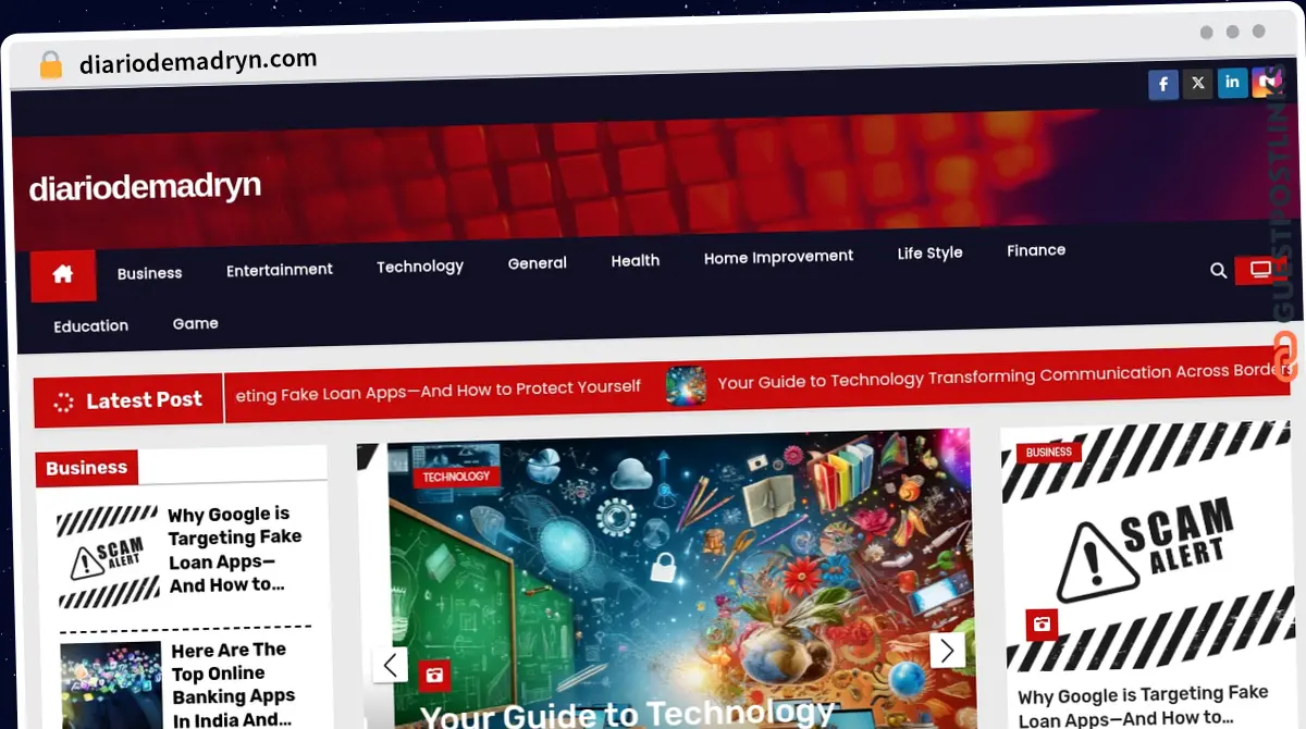 Publish Guest Post on diariodemadryn.com