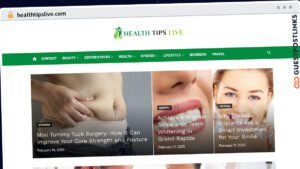 Publish Guest Post on healthtipslive.com