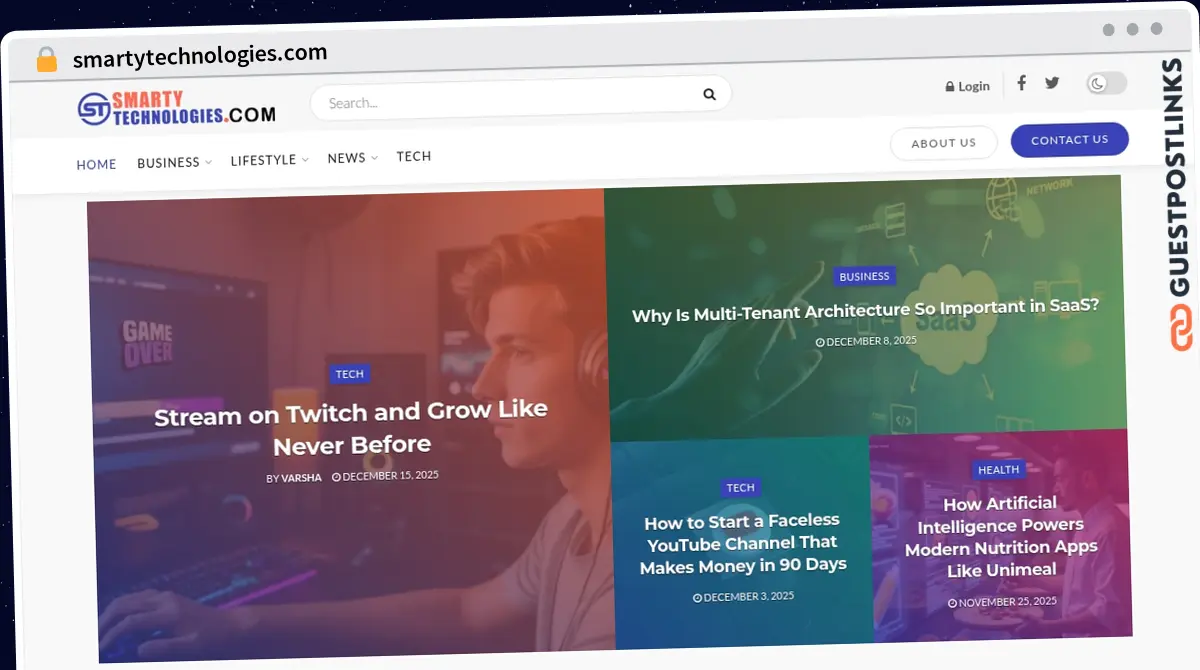 Publish Guest Post on smartytechnologies.com