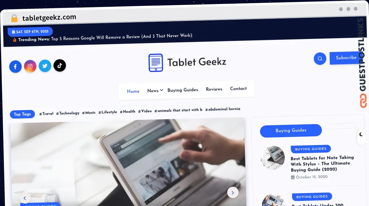 Publish Guest Post on tabletgeekz.com