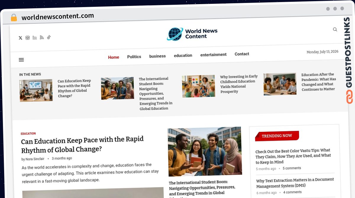 Publish Guest Post on worldnewscontent.com