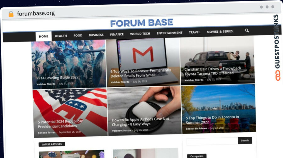 Publish Guest Post on forumbase.org