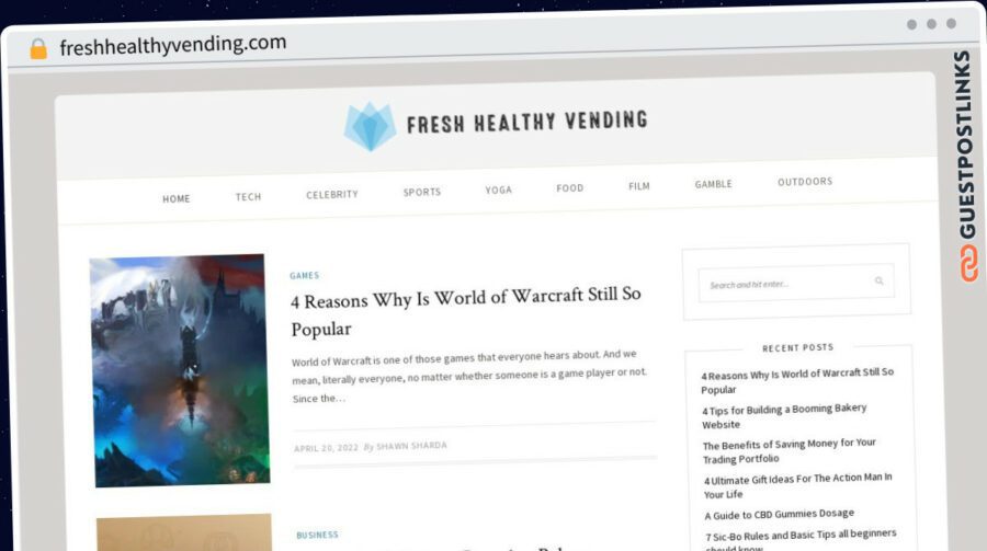 Publish Guest Post on freshhealthyvending.com
