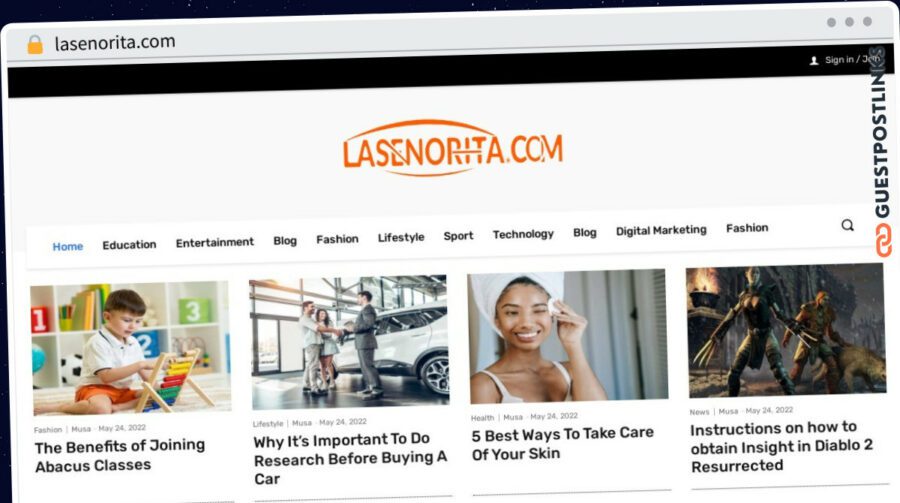 Publish Guest Post on lasenorita.com