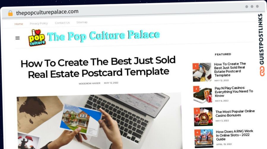 Publish Guest Post on thepopculturepalace.com