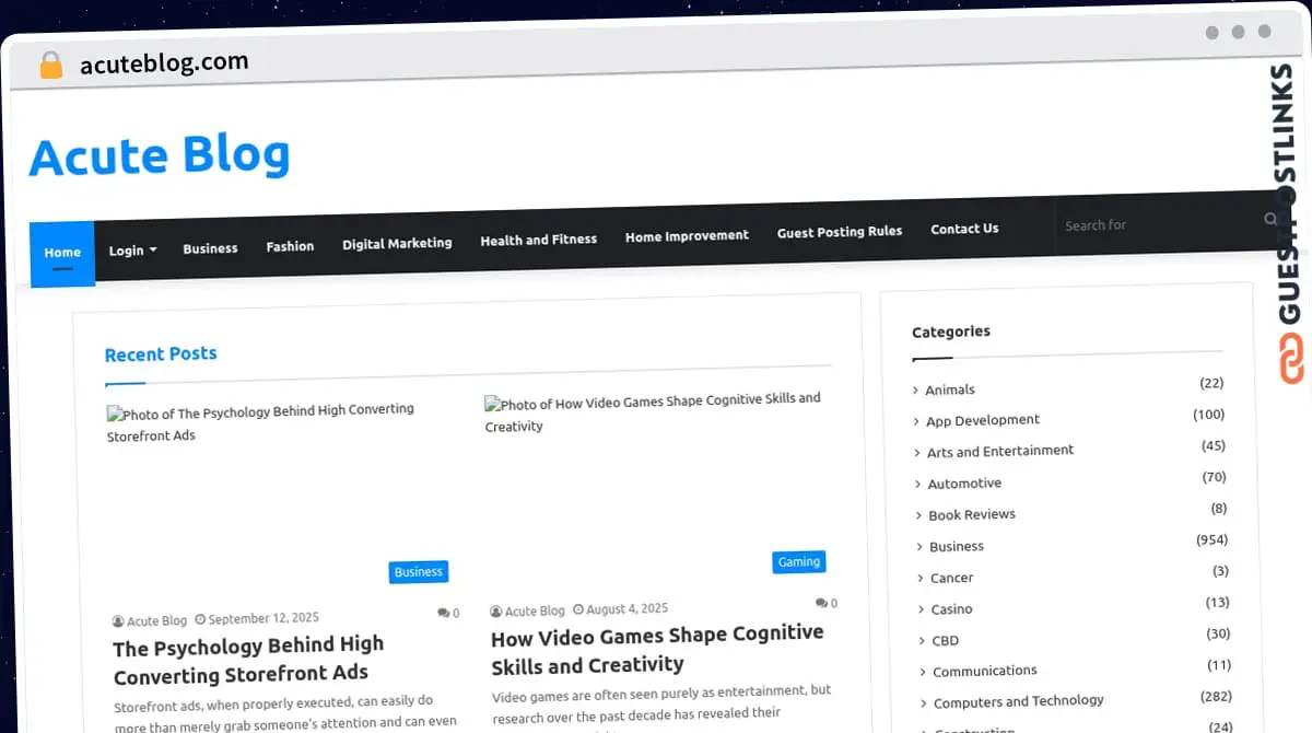 Publish Guest Post on acuteblog.com