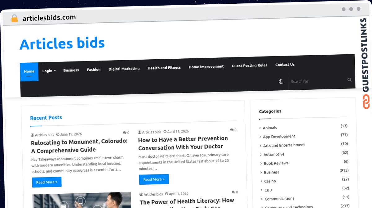 Publish Guest Post on articlesbids.com