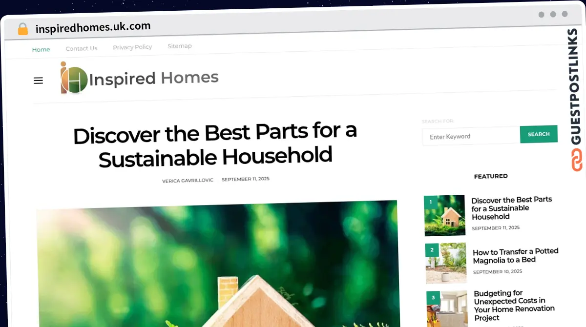 Publish Guest Post on inspiredhomes.uk.com