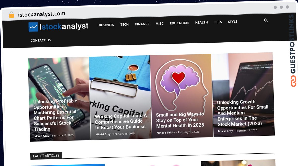 Publish Guest Post on istockanalyst.com