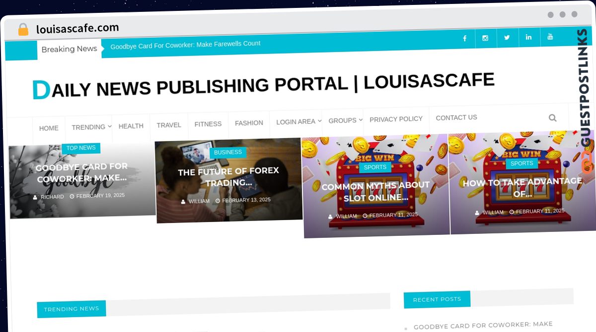 Publish Guest Post on louisascafe.com