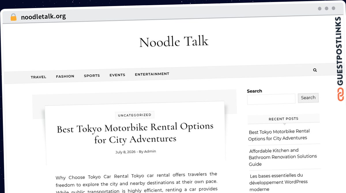Publish Guest Post on noodletalk.org