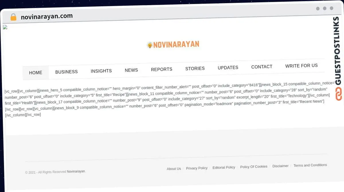 Publish Guest Post on novinarayan.com