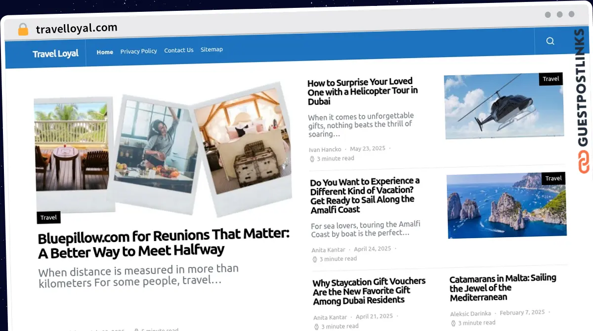 Publish Guest Post on travelloyal.com