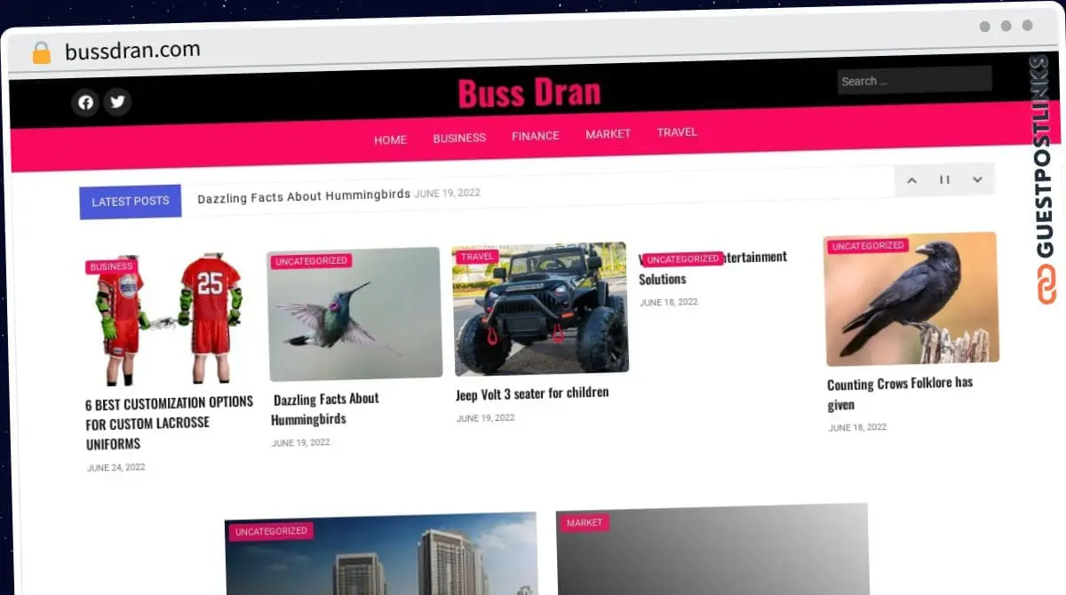 Publish Guest Post on bussdran.com