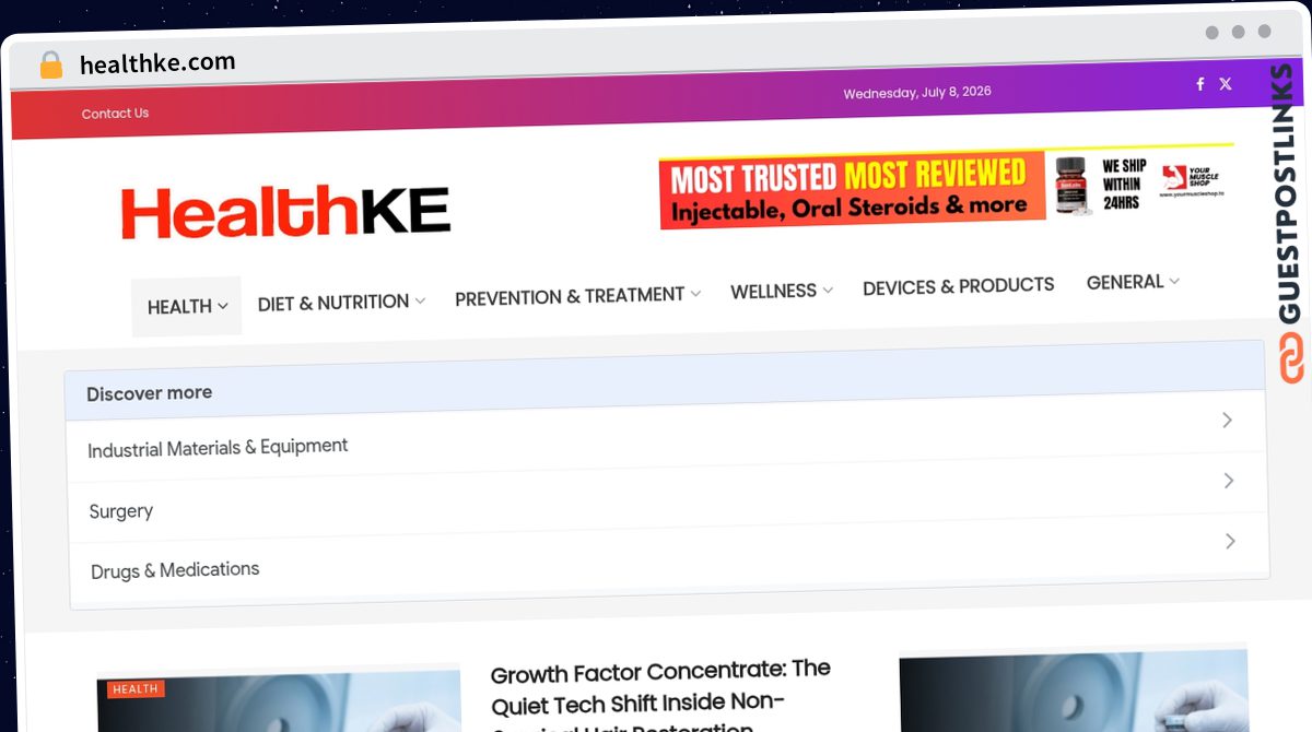 Publish Guest Post on healthke.com