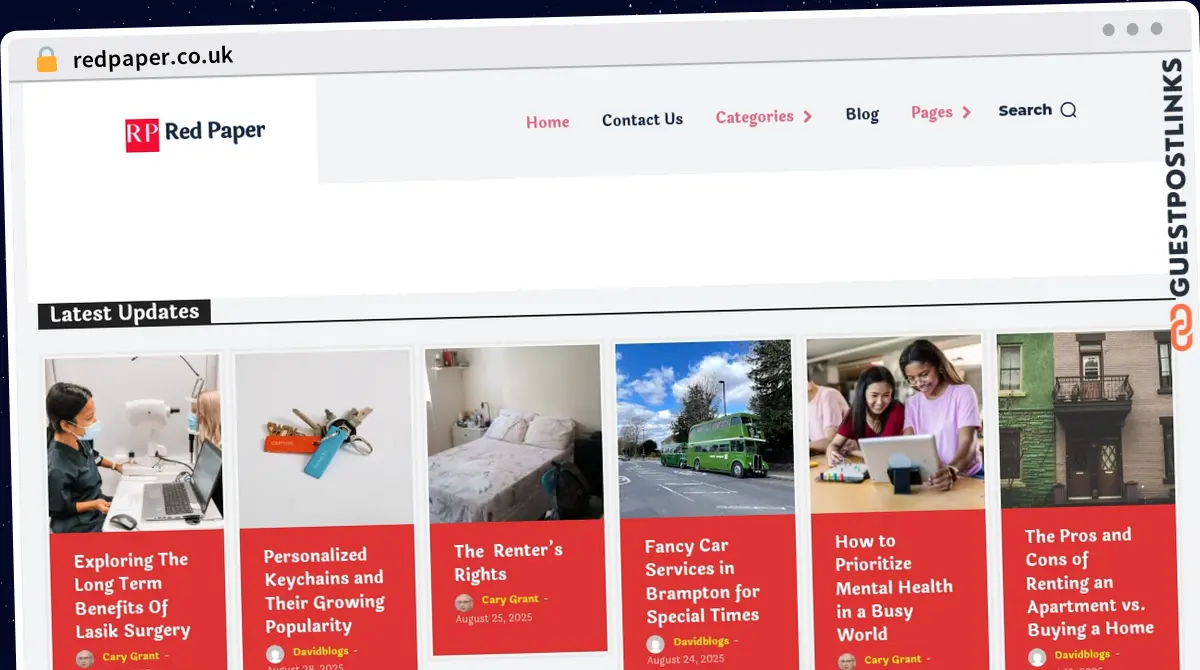 Publish Guest Post on redpaper.co.uk