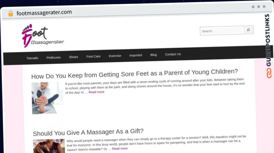 Publish Guest Post on footmassagerater.com