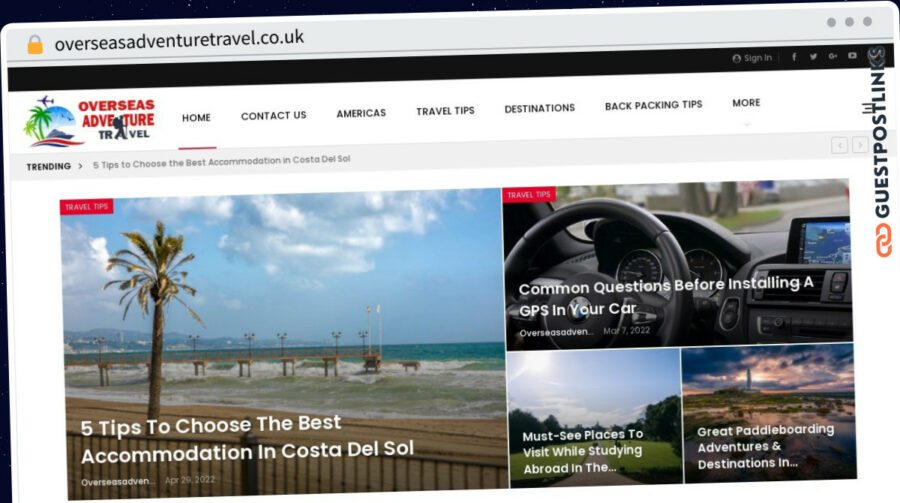Publish Guest Post on overseasadventuretravel.co.uk