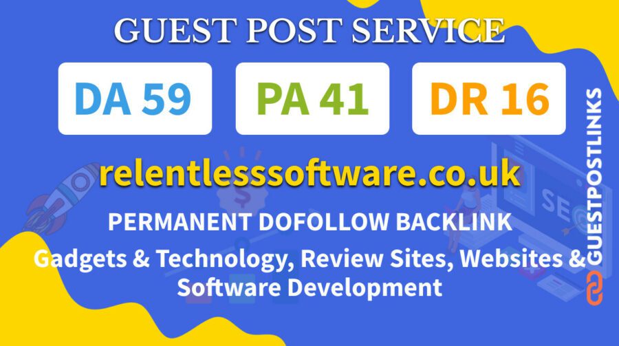 Buy Guest Post on relentlesssoftware.co.uk