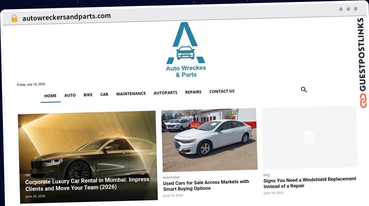 Publish Guest Post on autowreckersandparts.com