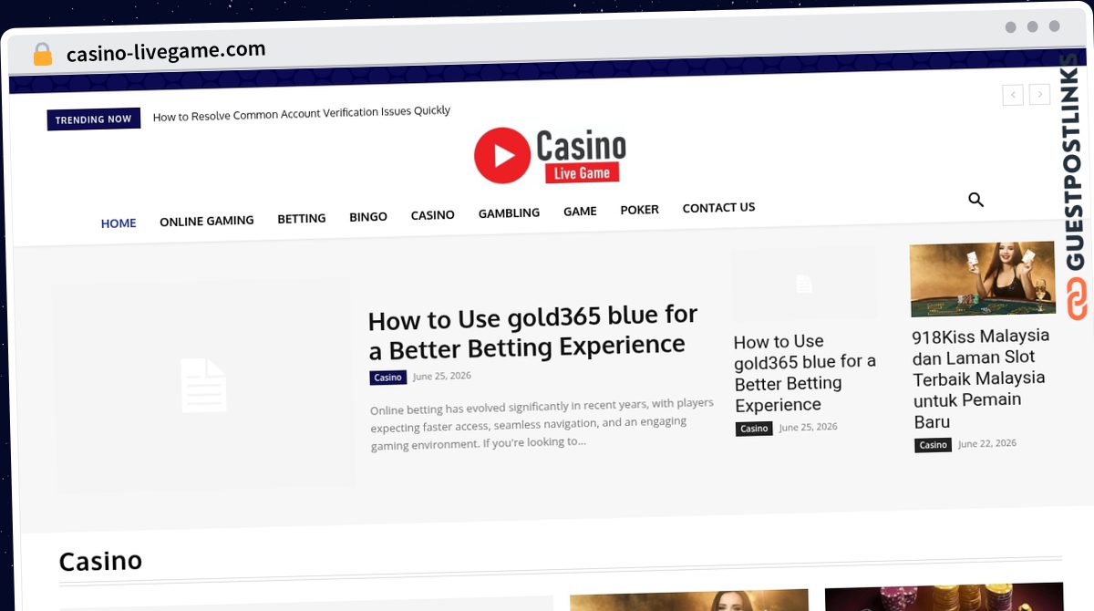 Publish Guest Post on casino-livegame.com