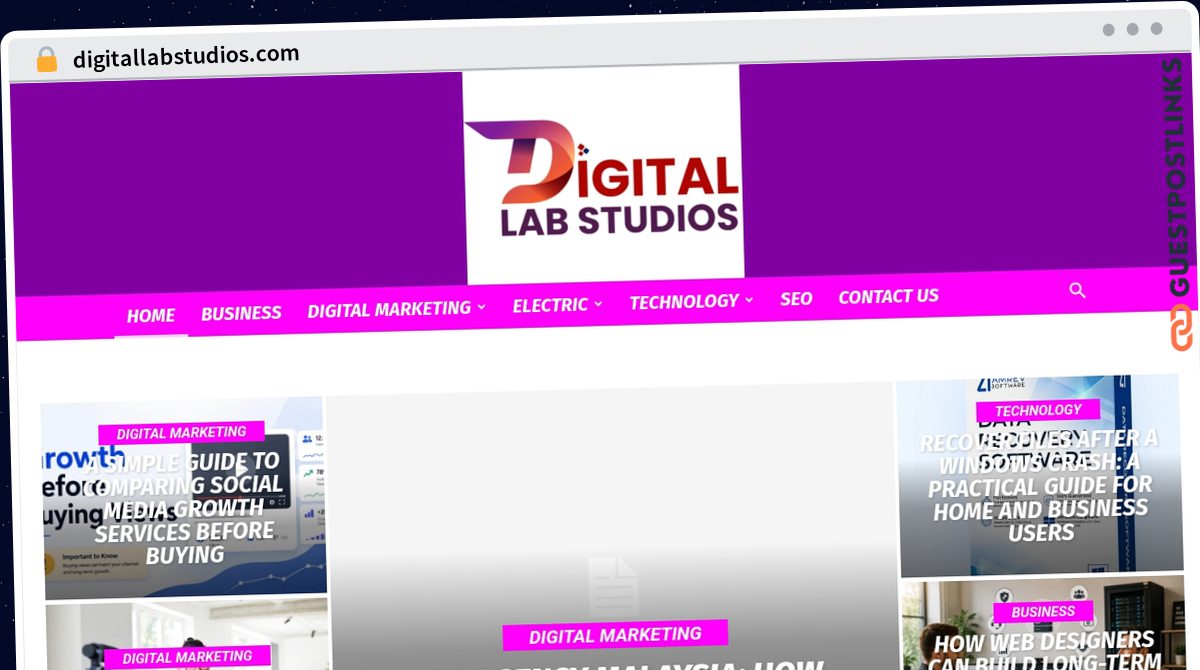 Publish Guest Post on digitallabstudios.com