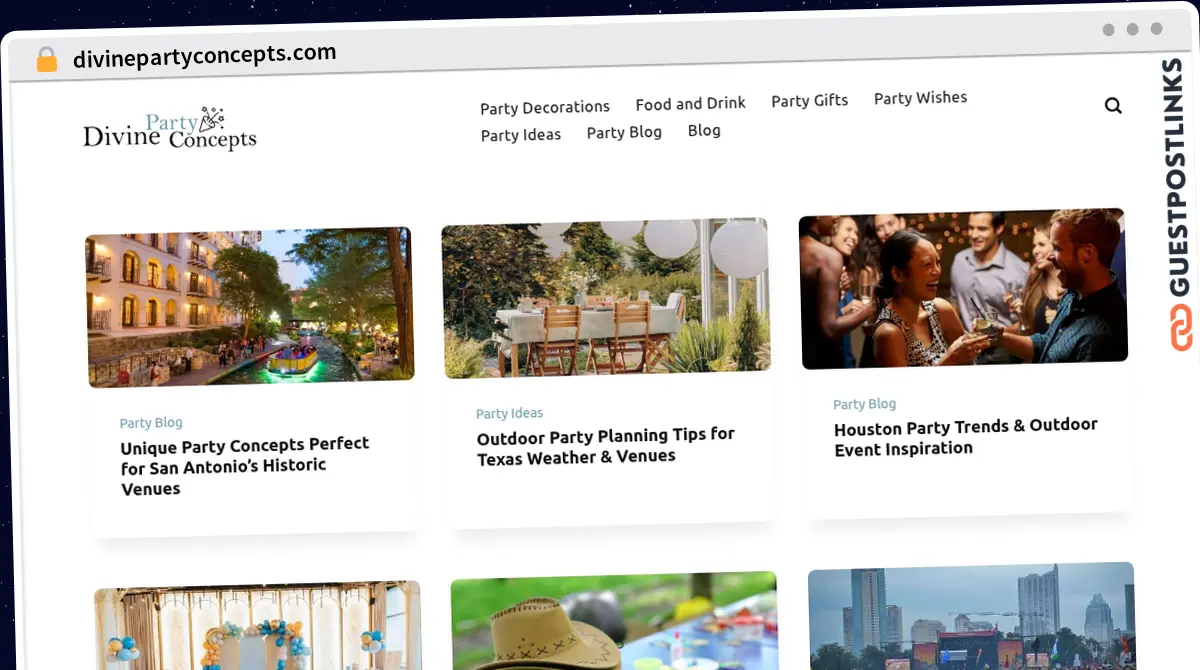 Publish Guest Post on divinepartyconcepts.com