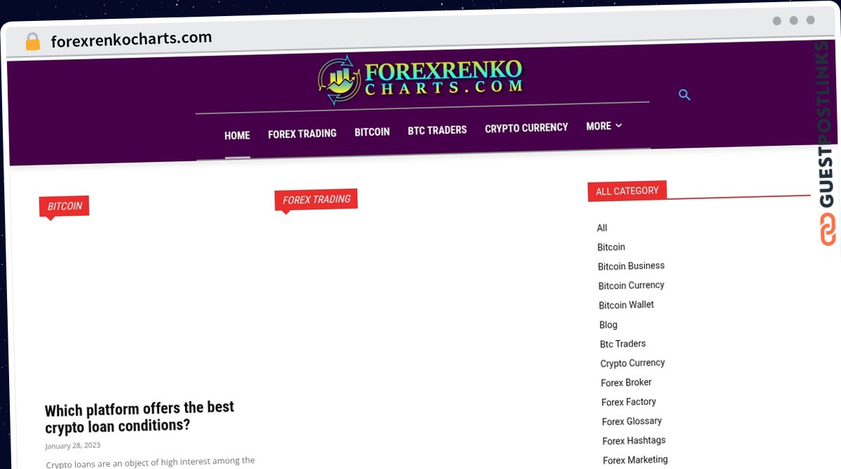 Publish Guest Post on forexrenkocharts.com