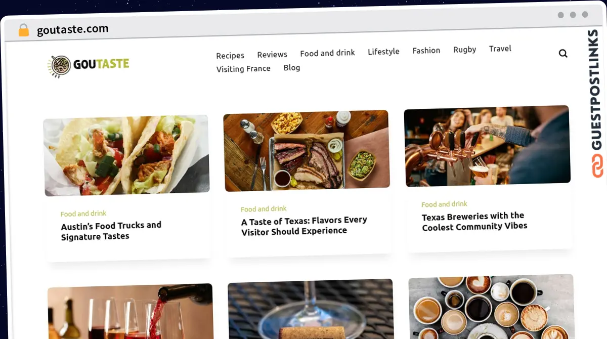 Publish Guest Post on goutaste.com