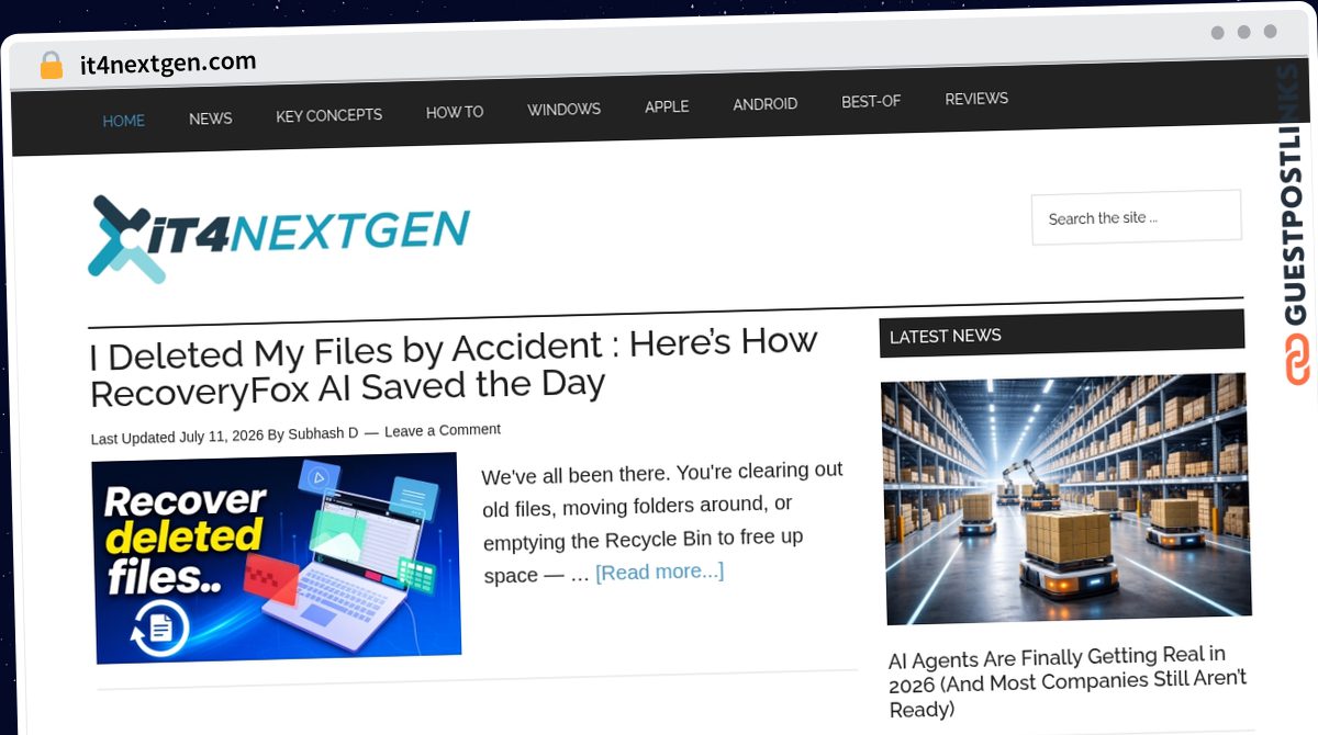 Publish Guest Post on it4nextgen.com