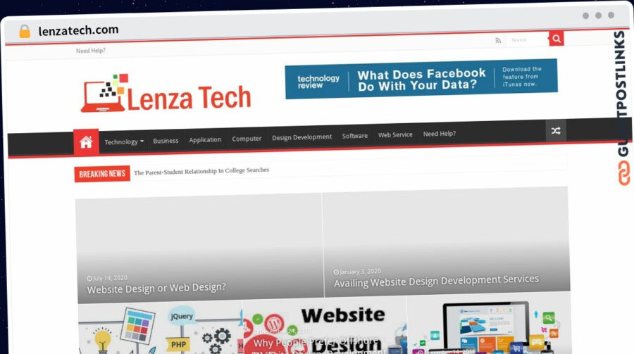 Publish Guest Post on lenzatech.com