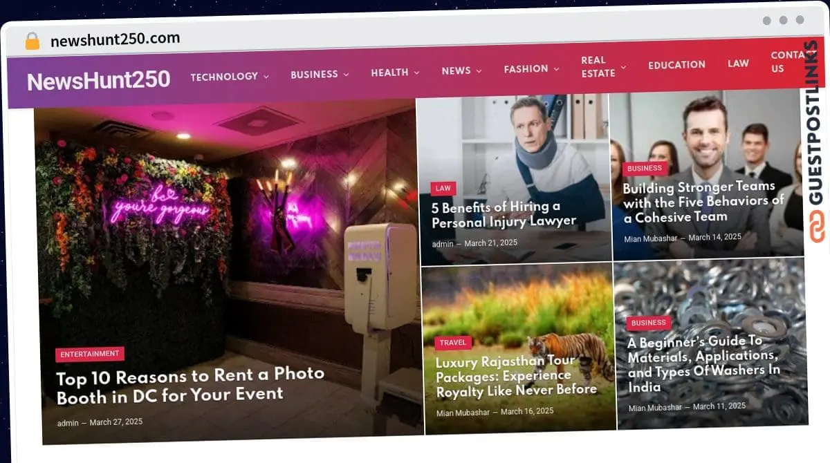 Publish Guest Post on newshunt250.com