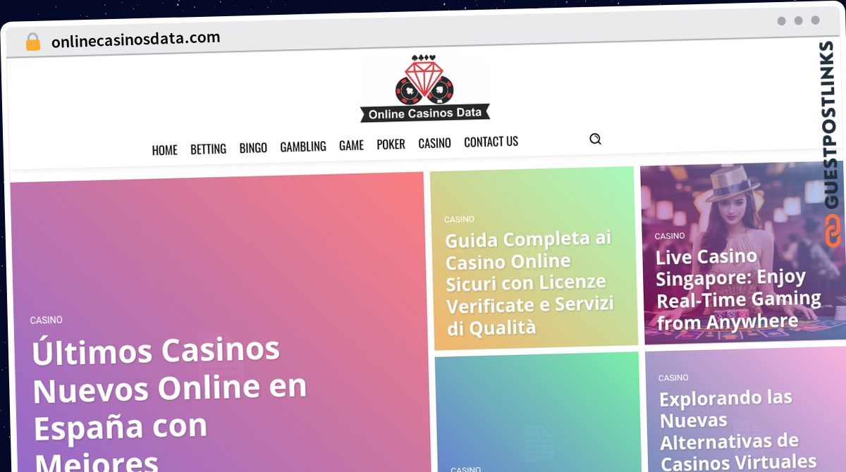 Publish Guest Post on onlinecasinosdata.com