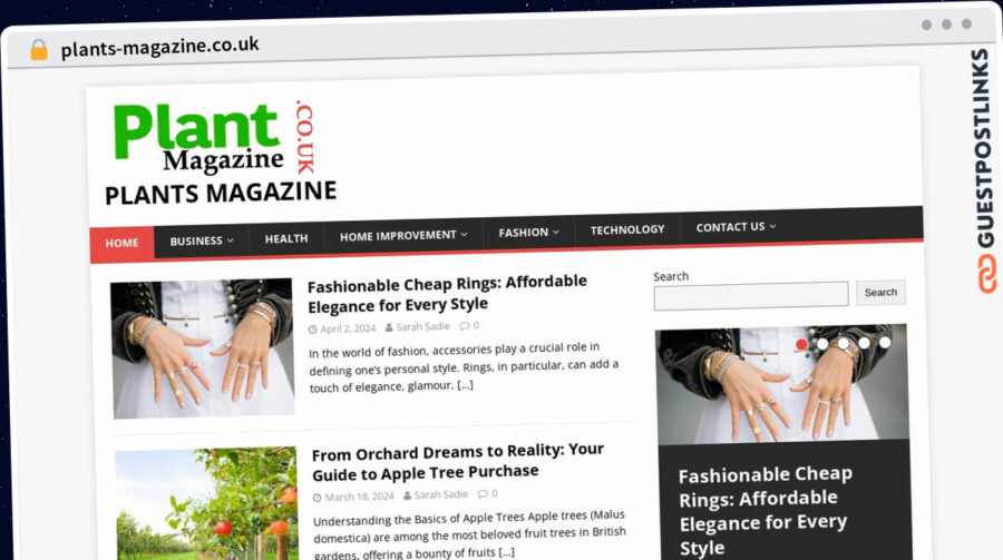 Publish Guest Post on plants-magazine.co.uk